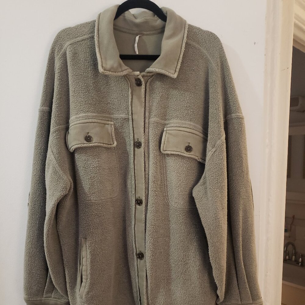 Free People Ruby Jacket in light sage fleece